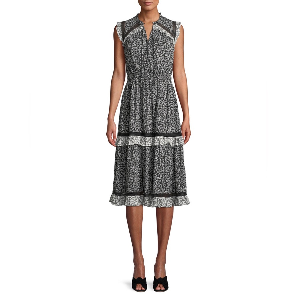 KATE SPADE Broome Street Plains Ditsy Floral Danity Tiered Dress Size XXS NWT